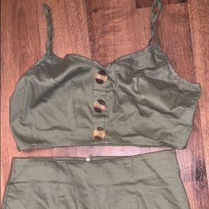 Two Piece Army Green Set